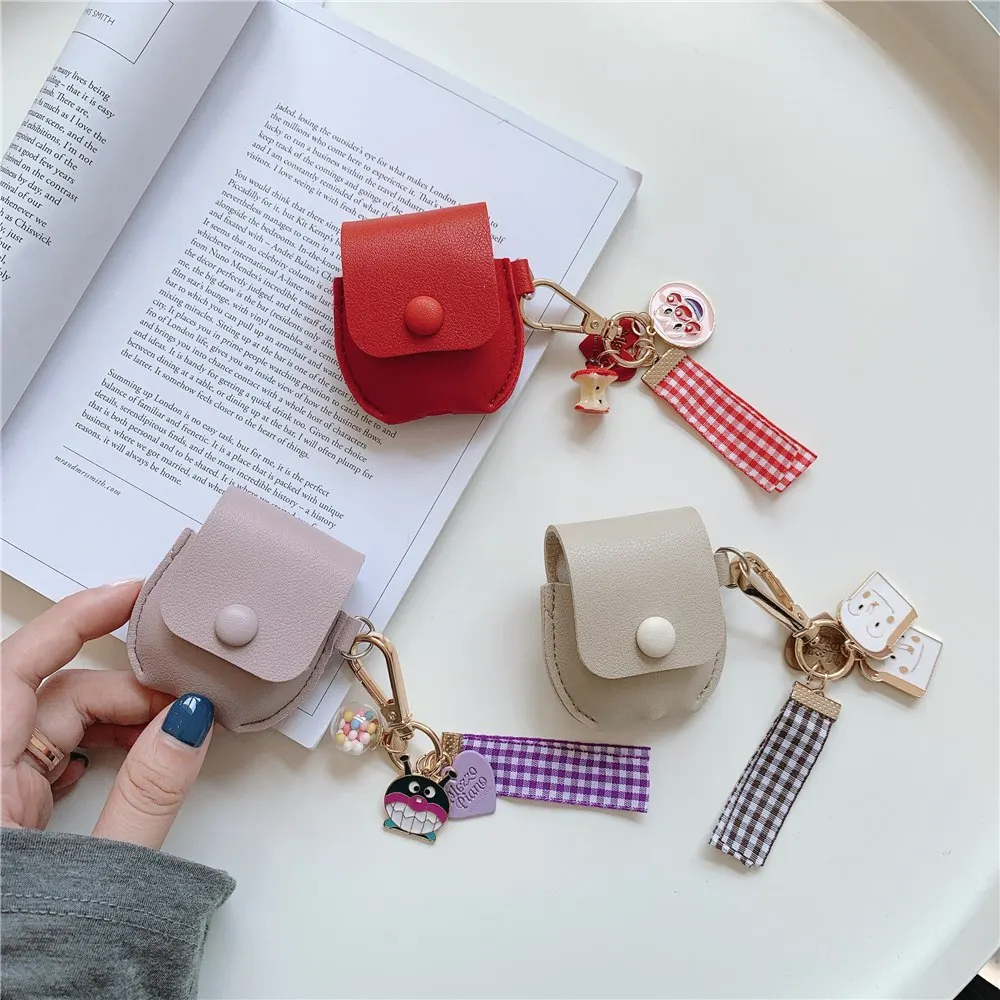 Для airpods 2 i9 i12 i7 мини чехол роскошный кожаный с брелоком аксессуары чехол для airpods чехол для беспроводных наушников чехол fudnas