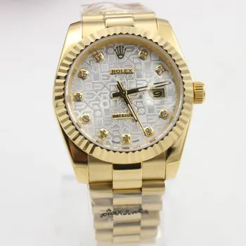 

Hot luxury watch men AAA 36mm automatic mechanical No battery sweeping Date JUST stainless steel watches 2813