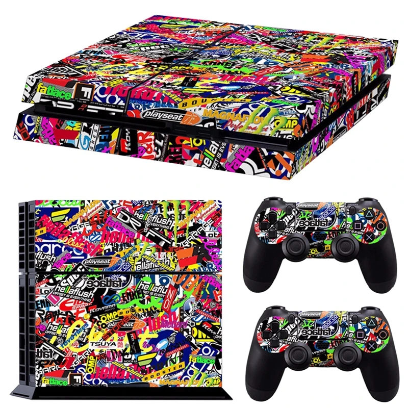 

Colorful Vinyl Decal Skin Sticker For PS4 Playstation 4 Console & 2 Controllers