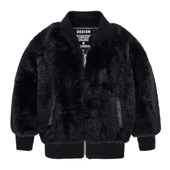 

Girls Faux Fur Coat Winter Long Sleeve Hooded Warm Jacket Imitation Rabbit Fur Letter Print Coat for Kids 2-6 Year Soft Outwear