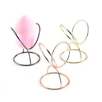 

3PCS Creative Beauty Sponge Holder Mini Portable Makeup Sponge Holder Blender Holder Beauty Egg Rack Metallic for Women
