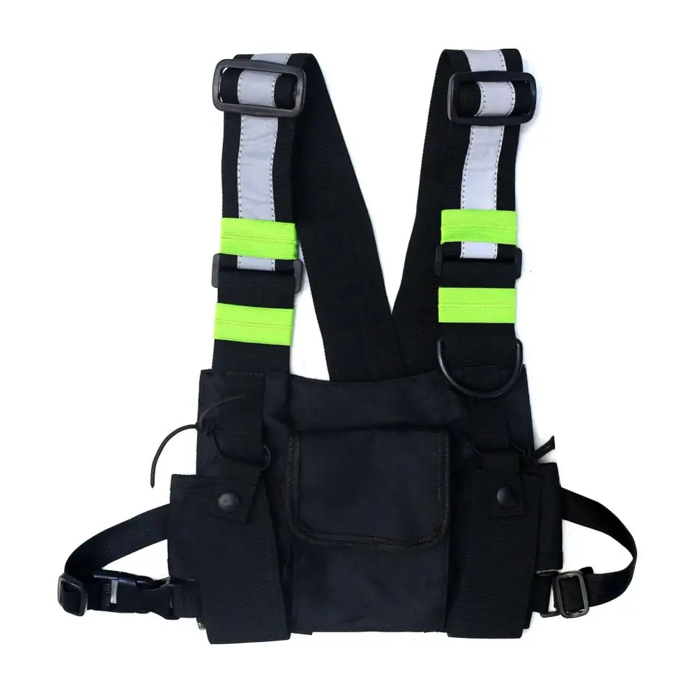 

Chest Rig Bag Reflective Vest Durable adjustable reflect wear-resistant tear-resistant Chest Bag Pack Front Waist Pouch Backpack