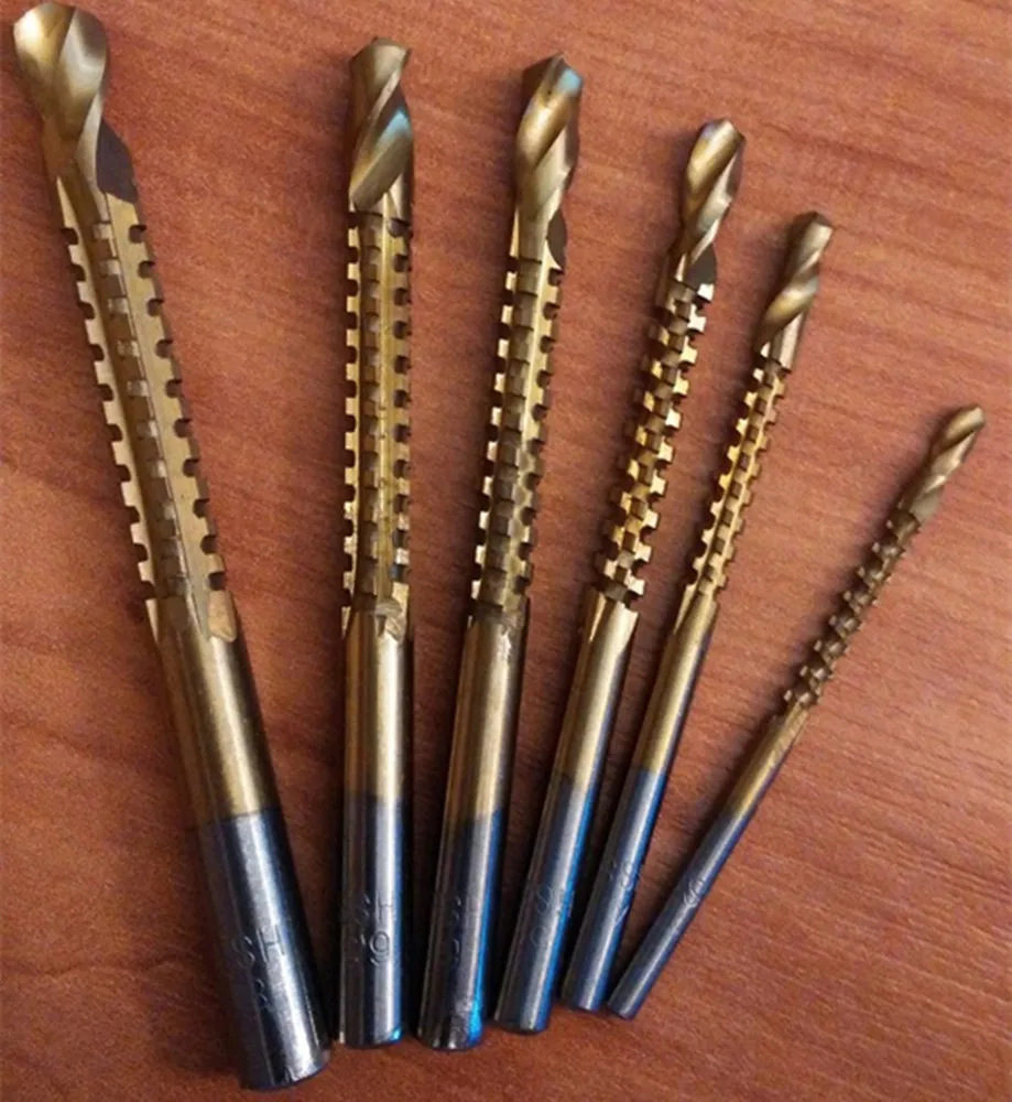 6x Practical Ti Drill Bit Woodworking Wood Metal Cutting Hole Saw Holesaw HSS