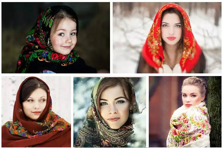 90x90 см Модный женский хлопковый квадратный шарф-шаль русская леди подарок кисточка Зимний цветочный однотонный платок шарф