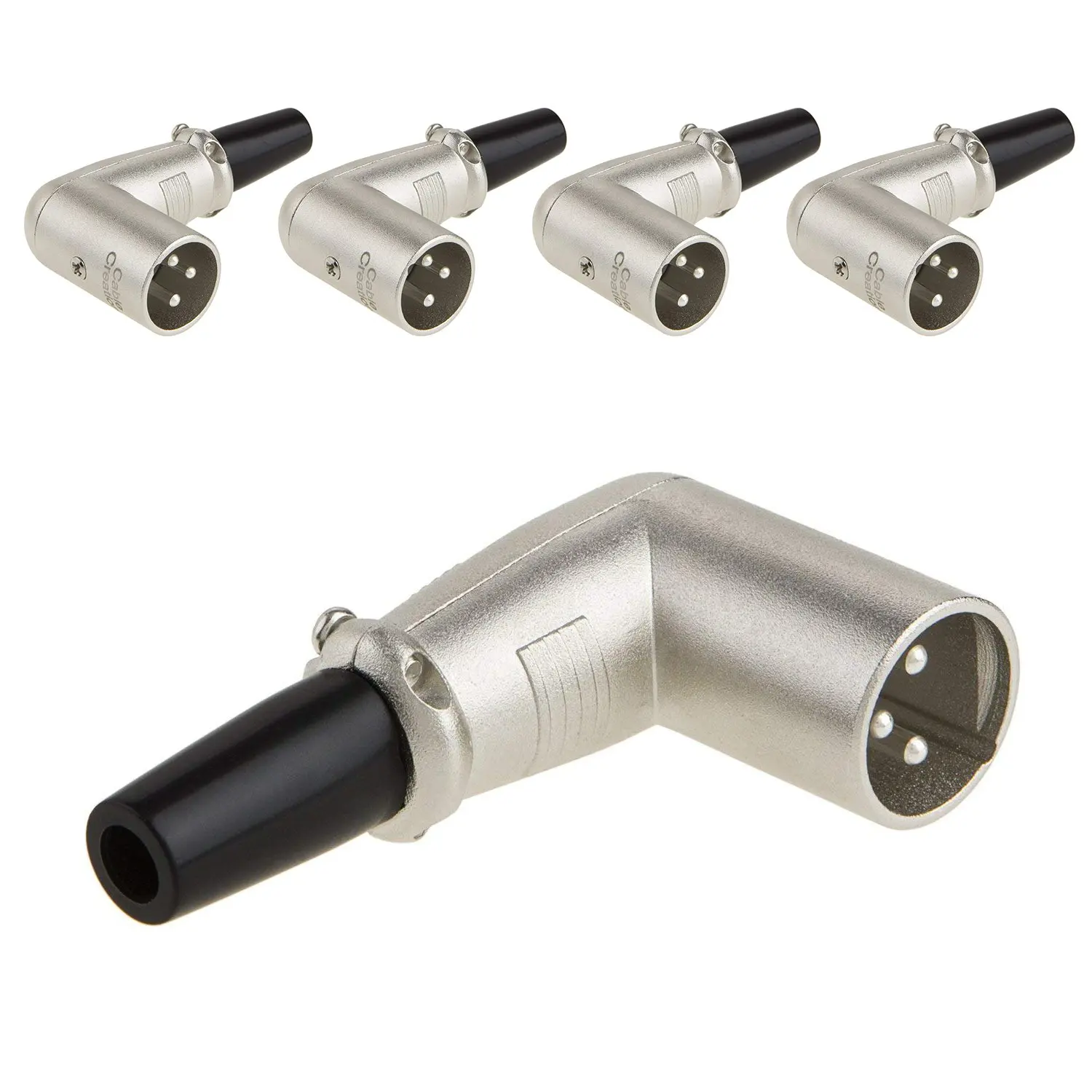 Угловой XLR адаптер, кабель [5-Pack] 90 градусов 3PIN XLR гнездовой микрофонный разъем, серебристый - Цвет: XLR Male 5-Pack