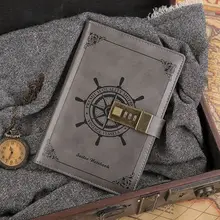 Винтажный блокнот B6 блокнот ежедневник Ежедневники с замком паролем школьные канцелярские принадлежности 19QA