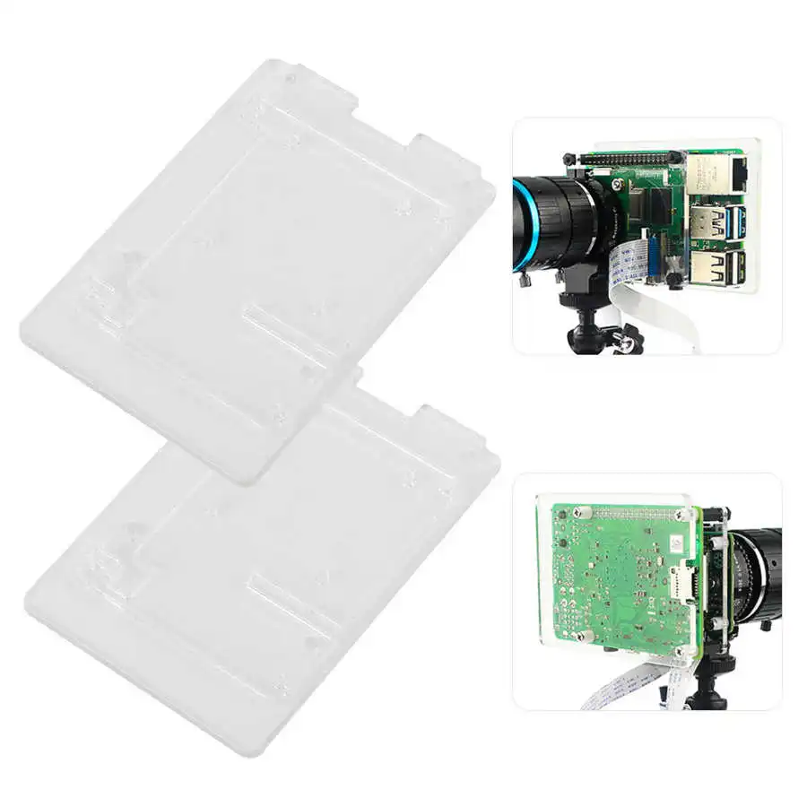 Акриловый прозрачный чехол для камеры Raspberry Pi 4B/3B +/3B HQ|Аксессуары