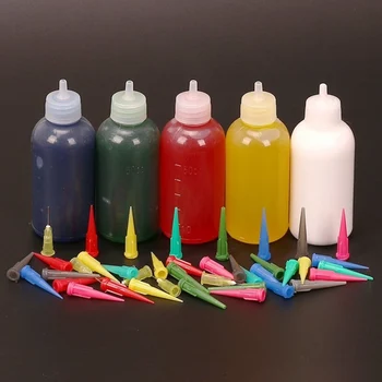 

5pcs/Set Jam Painting Squeeze Bottles with 7 Nozzles Cake Decor Family Baking Pastry Bottle Drawing Tools Jam Pot