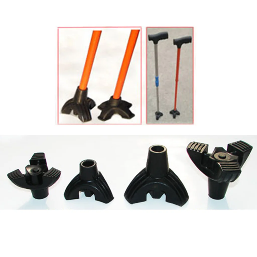Self Standing Non-Skid Resistant Tripod Rubber Replacement Tip Support Base for Cane Walking Stick Crutch 5/8 inch 3/4 inch