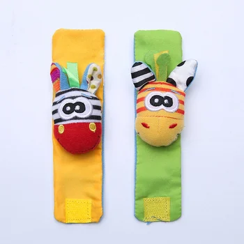 

New Boys Girls Cartoon Animal Design Socks Wrist Rattle Toy Kids Party Supplies Gifts