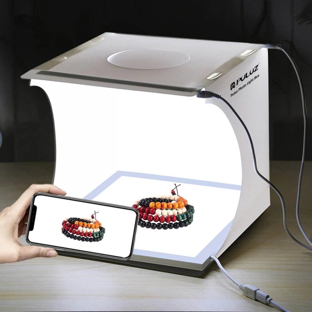 PULUZ 20cm Mini Studio Light Box LED Studio Panel Photo Shooting 