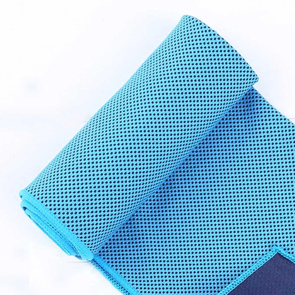 Blue 2 Полотенце для обледенения на открытом воздухе, спортивное полотенце для шеи, повязка на голову, полотенце из микрофибры, быстроохлаждающее полотенце для йоги, бега, тренировки, кемпинга - Цвет: Blue 2