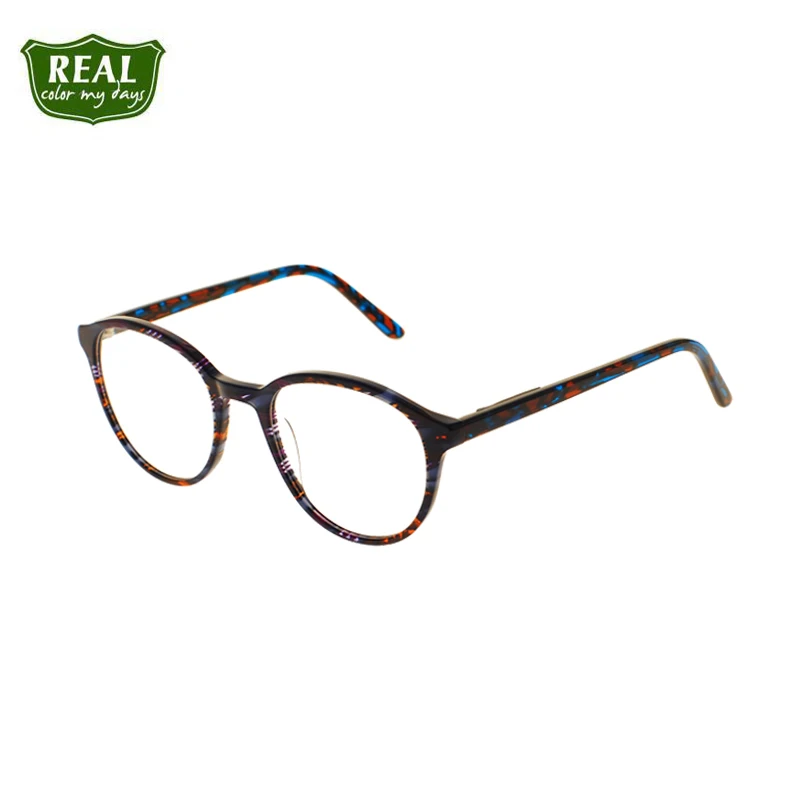

Simple Design Round Acetate Optical Frame Myopia Women Men Spectacle Frame Wholesale