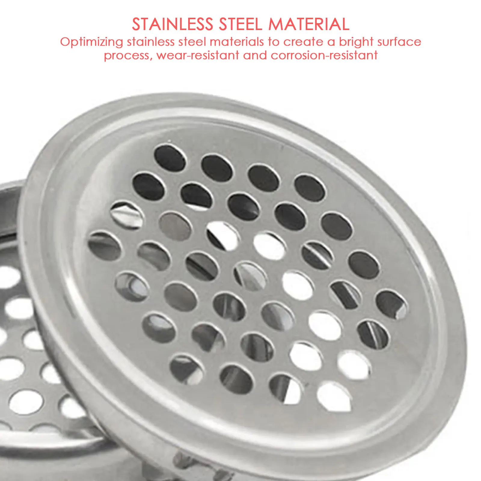 20Pcs/lot Round Air Vent Hole Ventilation Louver Stainless Steel Mesh Hole Plug Dia 19/25/35/53mm Flat Surface Wardrobe Grille images - 6