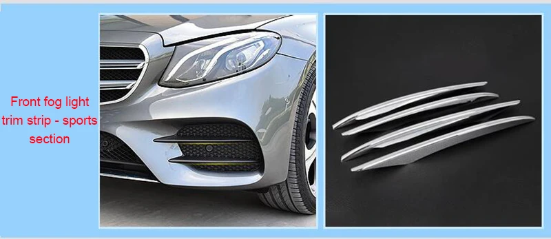 Для Benz E class- ABS передняя противотуманная фара отделка полосы-спортивная секция хромированная формовочная отделка 4 шт