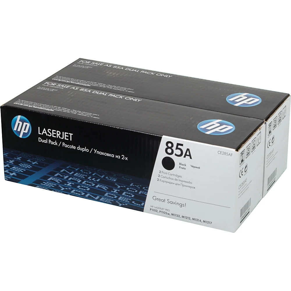 Картридж лазерный HP 85A CE285AF черный x2упак.(3200стр.) для HP LJ P1102/P1102w