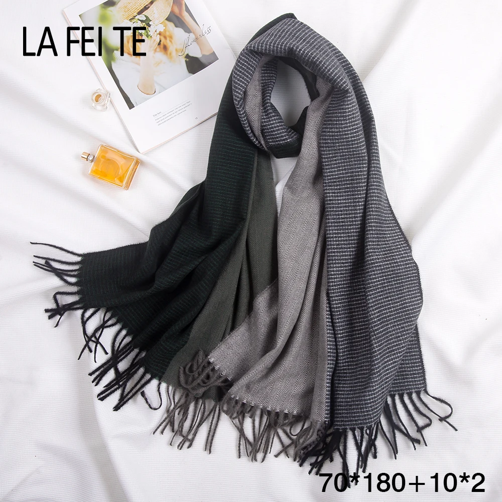 Winter Cashmere Scarf Women's Scarves Wool Handkerchief Pashmina Shawls Bandana Trumpet Stoles Blan