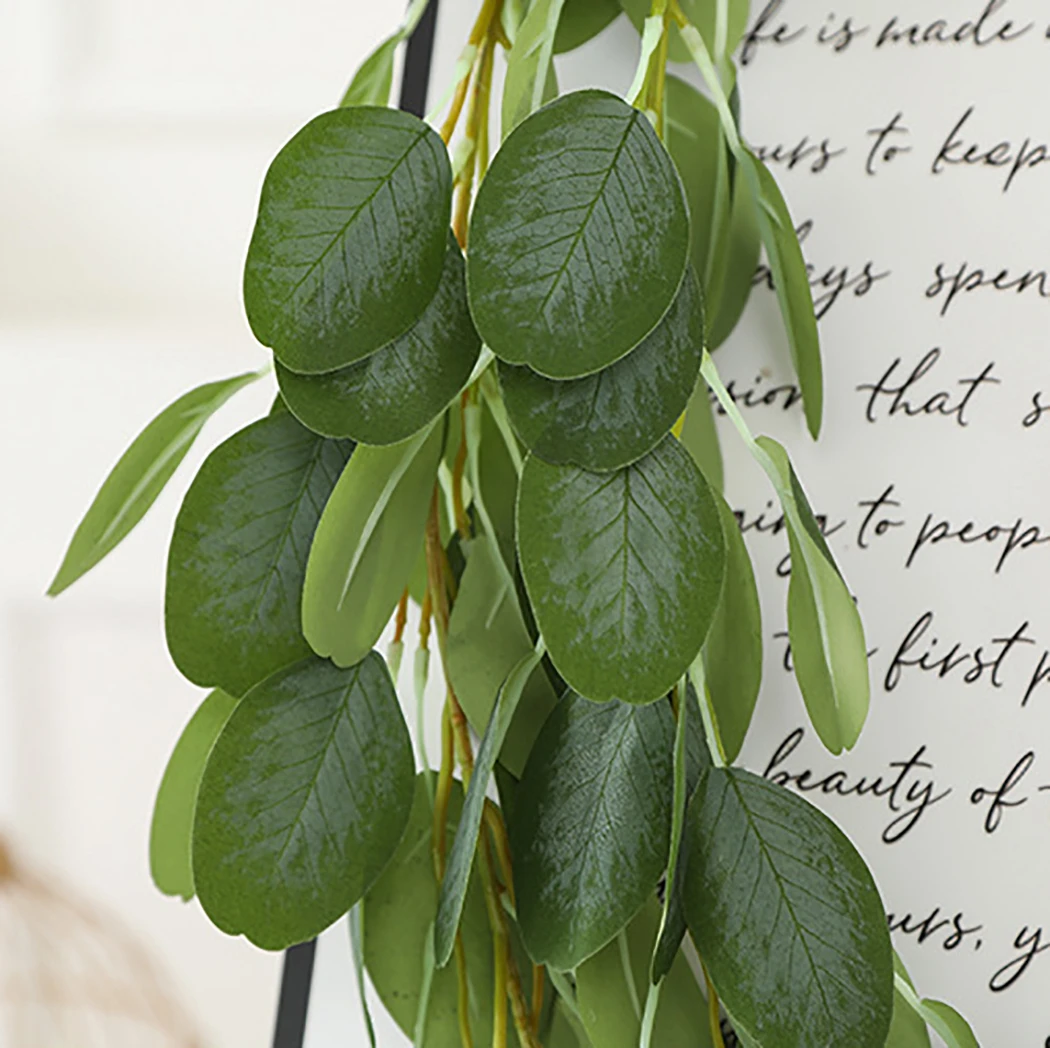 2M Artificial Green Hanging Vine Plant Leaves Garland Fake Plant For Wedding Party Home Garden