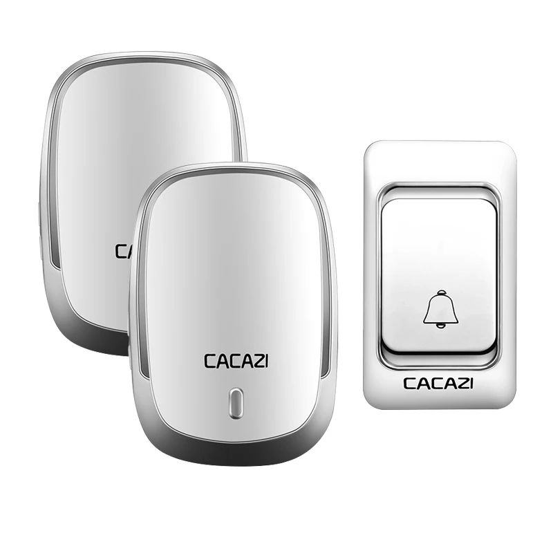 Звонок дверной CACAZI беспроводной 200 м 4 громкости 36 сигналов|wireless doorbell|doorbell
