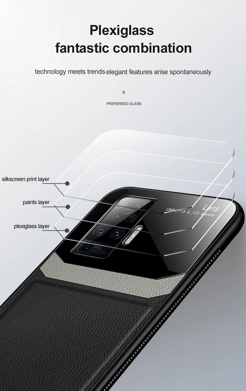 XUANYAO Phone Cases For VIVO X50 X30 X27 X23 Case Slim Hard Leather Cover For VIVO X21 X23 X27 X30 X50 Pro Case Cover Soft Edge (5)