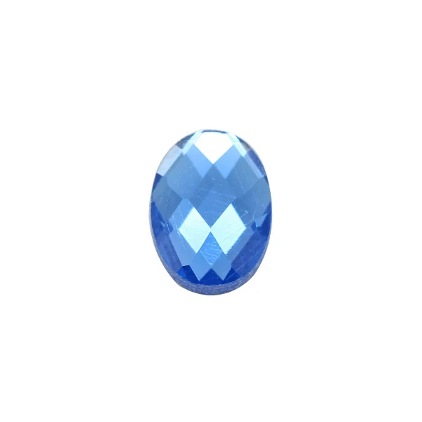 20p 8x10 10x14 13x18 мм 18x25 мм овальные фольгированные плоские с оборота граненые стеклянные кристаллы, стразы Кабошон для изготовления ожерелья бусины varis-colors - Цвет: sapphire