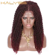 

Kalyss 20" Braided Wigs Synthetic Lace Front Wig 4x4Swiss Lace Front Passion Braid Wigs with Baby Hair for Black Women Braid Wig