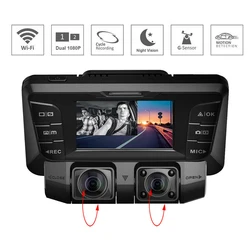 Double caméra de tableau de bord Ultra HD 4K, 2160P + 1080P, DVR, WiFi, WDR/ADAS, écran LCD, Vision nocturne, convient aux voitures, camions, taxi 
