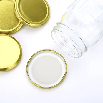 

73/85mm Outer D Mason Jar Lids Metal Regular Mouth Silicone Seals Leak Proof Secure Storage Caps Lids for Canning Drinking Jars