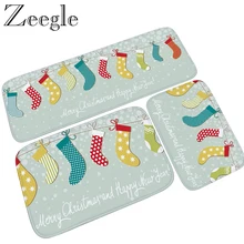 Zeegle напольный дверной коврик, фланелевый ковер для гостиной, добро пожаловать, походный матрац, нескользящий коврик на кухню, счастливый новогодний Коврик для прихожей