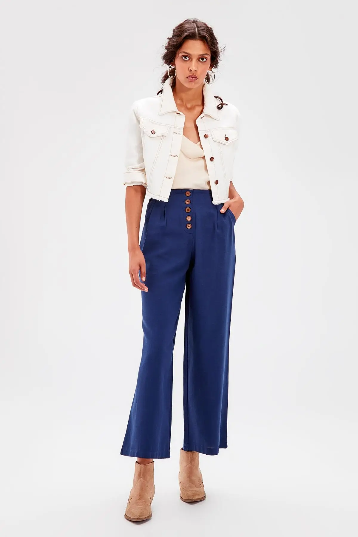 

Trendyol Navy Blue Basic Pants TWOAW20PL0114
