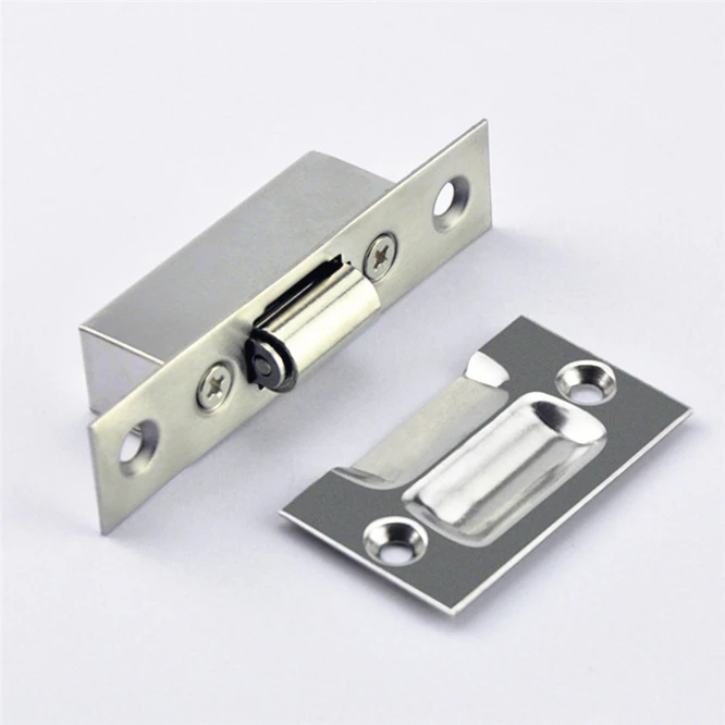 Hidden Stainless Steel Door Latches Cupboard Cabinet Roller Latch Lock Wooden Door Stops Home Furniture Hardware door latch door lock