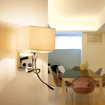 

Modern Metal LED Night Light Bedroom Bedside Living Room Wall Sconce Lamp Decor Retro Industrial lights Bedroom bedside lamp