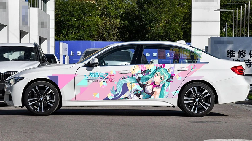Японское аниме ITASHA наклейка s на заказ для музыки Hatsune Miku кузова автомобиля виниловая наклейка мультфильм двери наклейки аксессуары для автомобиля