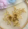 1 Piece 15*19cm 3D Lace Applique Gold Blue Pink Burgundy Handmade DIY Patch Lace Flower DIY Garment Accessories ► Photo 2/6