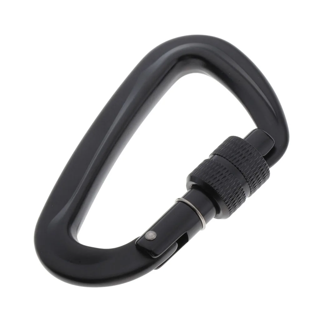 Замок Carabiners-12KN алюминиевые винтовые ворота Блокировка Поворотный замок карабины-легкий зажим-карабин для гамака кемпинга