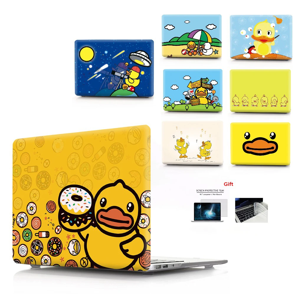 

New Duck Color Printing Notebook Case For Macbook Air 11 13 Pro Retina 12 13 15 Inch Colors With Touch Bar New Air 13 Pro 13 15