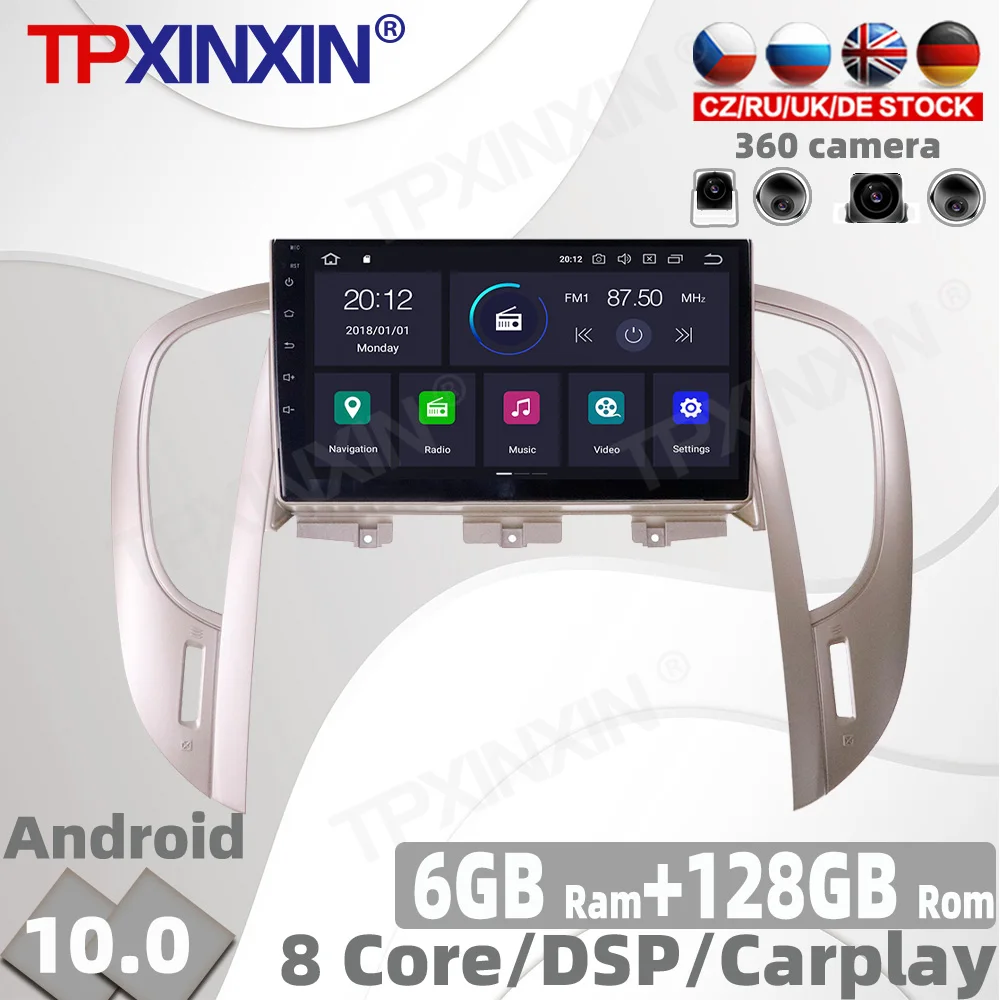 

128G Android 10.0 For Buick Regal 2009 -2013 Car Radio Multimedia Video Player Navigation GPS Accessories Auto 2 din 2din no DVD