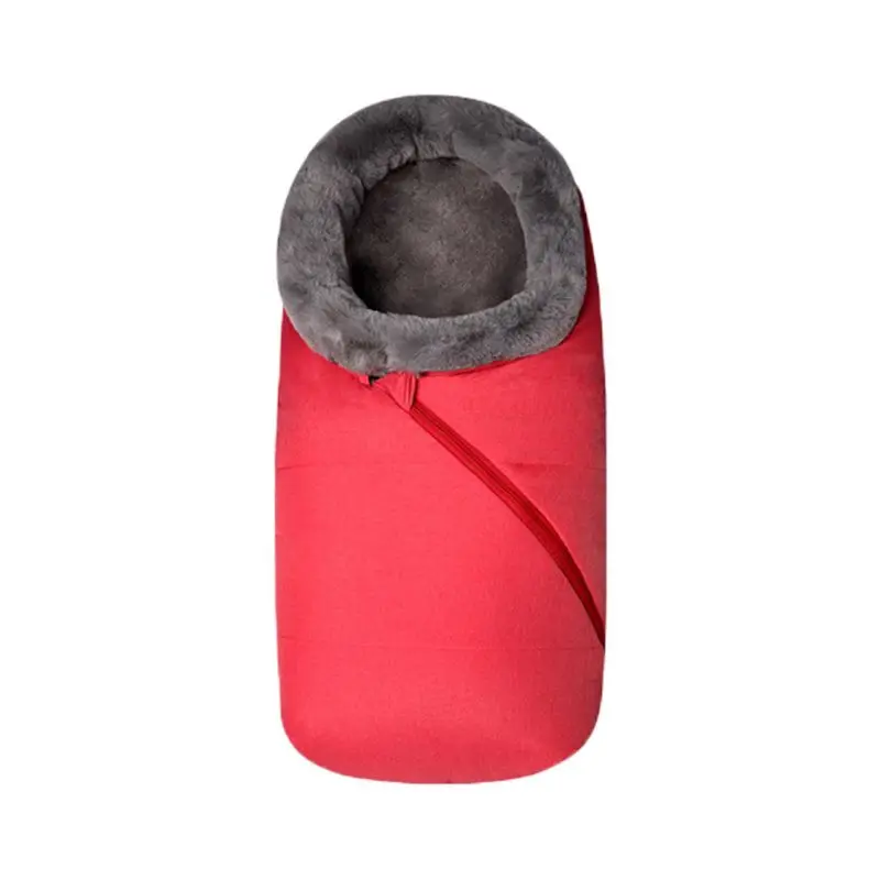 Универсальный Детский теплый спальный мешок для младенцев, уличная переносная коляска, одеяло, уютная корзина, чехол для ног - Цвет: Красный