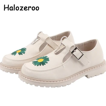 

2020 Spring Kids Princess Shoes Baby Girls Flower Leather Flats Children Black Shoes Brand Shoes Dress Shoes Fashion Mary Jane