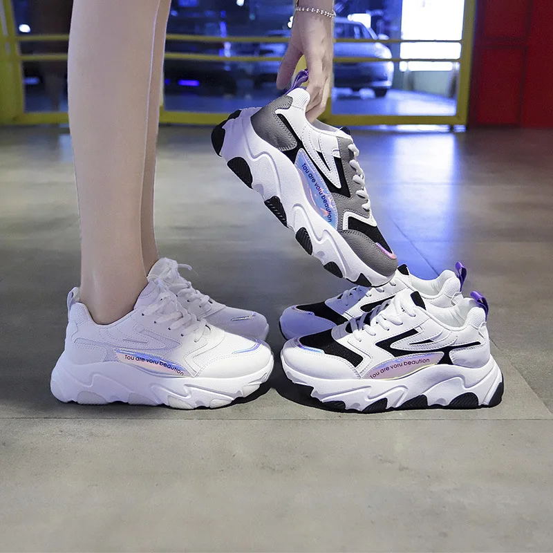 

Dad Shoe Women's INS Fashion 2019 Autumn New Style Thick Bottomed Versatile Online Celebrity WOMEN'S Shoes Casual Sports Shoe M-