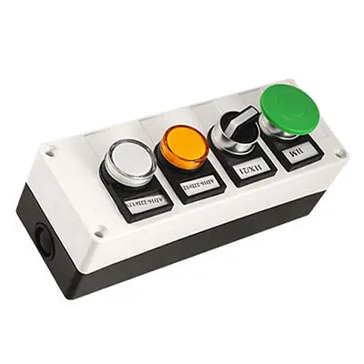 

White Yellow Signal Light Momentary Push Button Station Zddrp