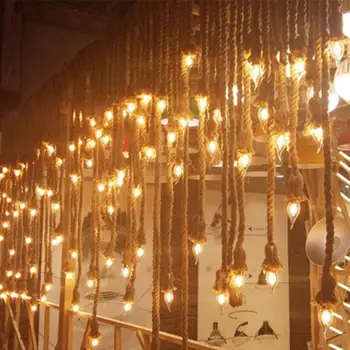 

Decorative Lamp Rope Holder Vintage Electric Cord Wire 220V E27 DIY Pendant Garland String Lights Base Light Bulb Holder 1m 1.5m