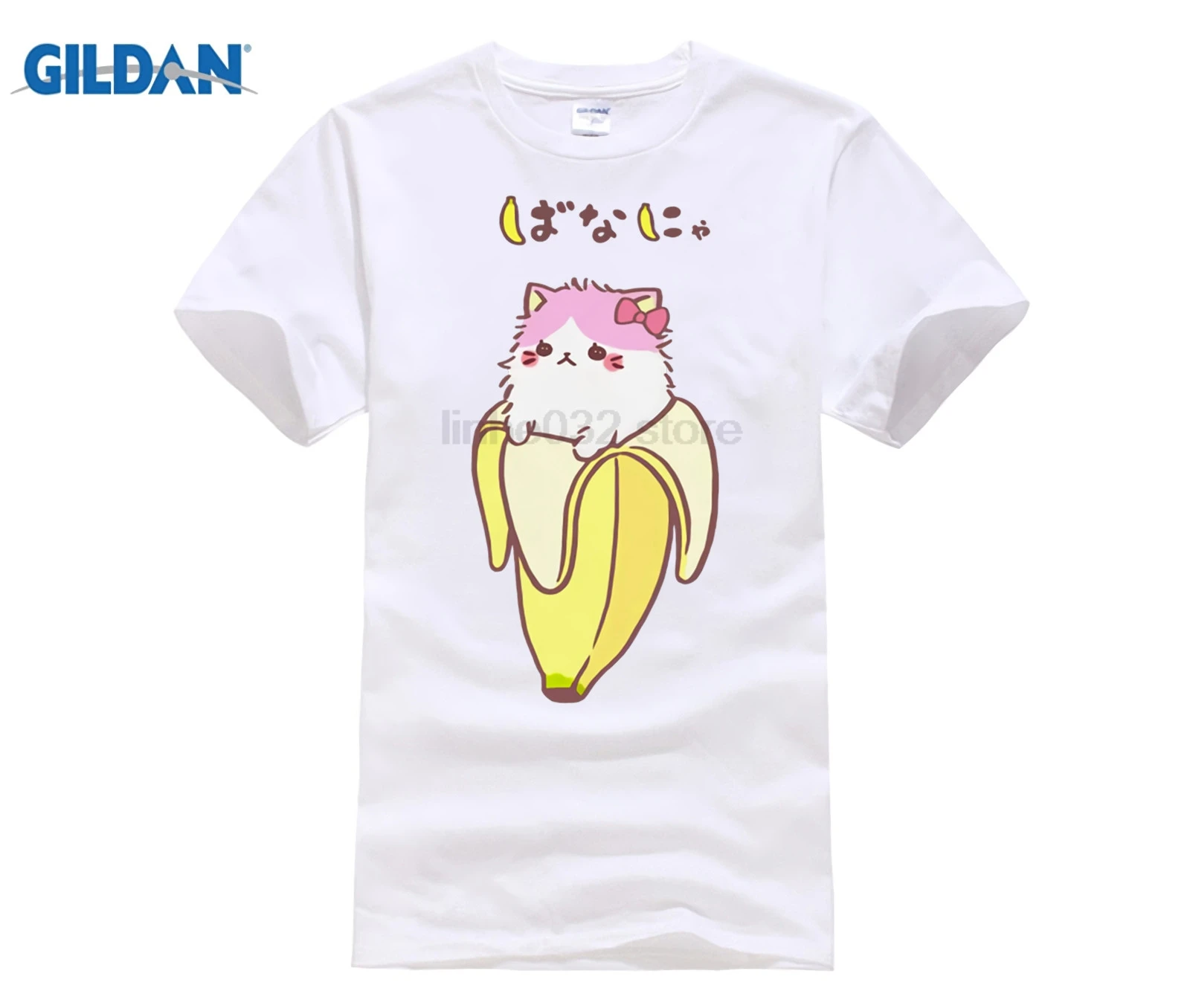 Bananya Косплей Футболка банан Кот скрывается в банане мужская футболка Летняя s