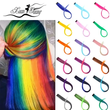 

DIANQI 22 inch clip - whole piece of hair, for solid and full color, long straight synthetic hair