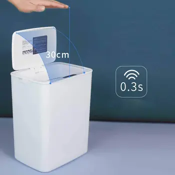 

Intelligent Induction Trash Can Creative Automatic Infrared Motion Sensor with Cover,for Living Room Kitchen Bedroom bathroom