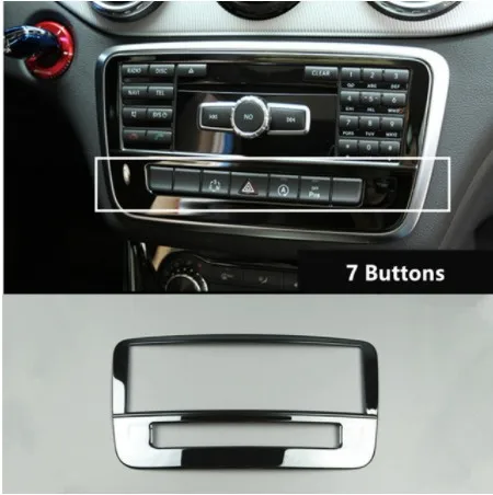 Автомобильный аксессуар для Mercedes Benz A/GLA/CLA Class 200 220 260 W176 A180 3D хромированная центральная консоль панель отделка наклейка украшение