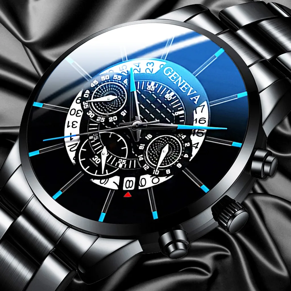 Fashion Men Stainless Steel Watch Luxury Calendar Quartz Wrist Watches Business Casual Watch for Man Clock Relogio Masculino L58 afbeelding