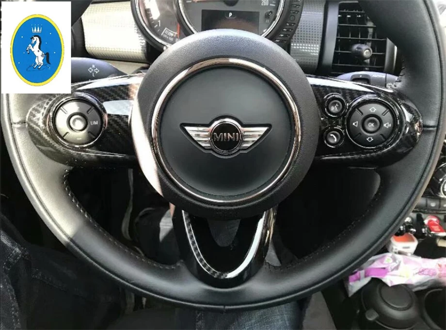 Yimaautotrim Крышка для руля и кнопки, аксессуары, отделка 3 шт. для Mini Cooper F55 F56 F57 3 двери/5 дверей