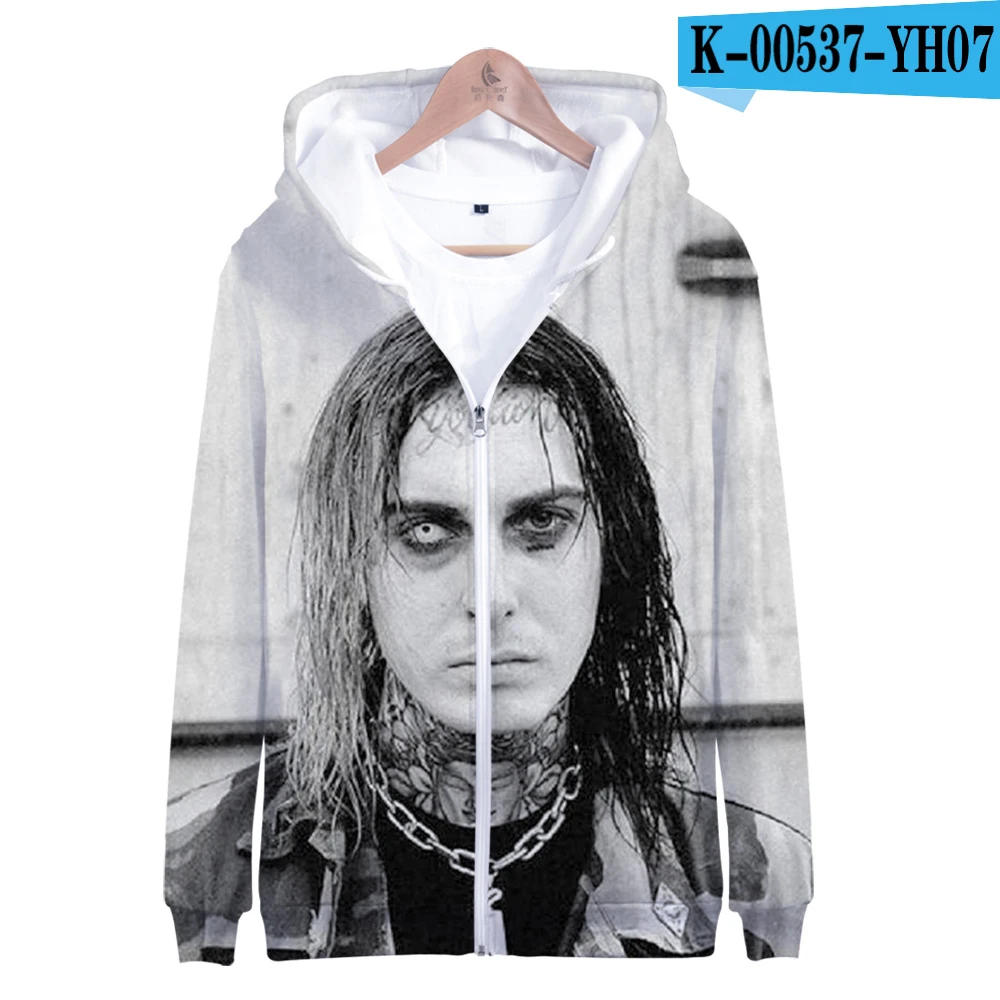 Толстовки с капюшоном Ghostemane для родителей и детей; толстовка на молнии; коллекция года; в стиле рок, хип-хоп; Мужская и женская уличная одежда с карманами на молнии; модная повседневная осенняя одежда - Цвет: one