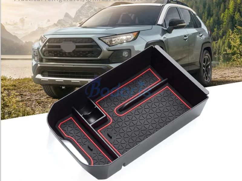 Для Toyota RAV4 XA50 автомобильный Органайзер подлокотник коробка для хранения консоль лоток Нескользящие коврики аксессуары для автомобиля